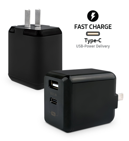 Type-C Fast Charge Dual Wall Charger