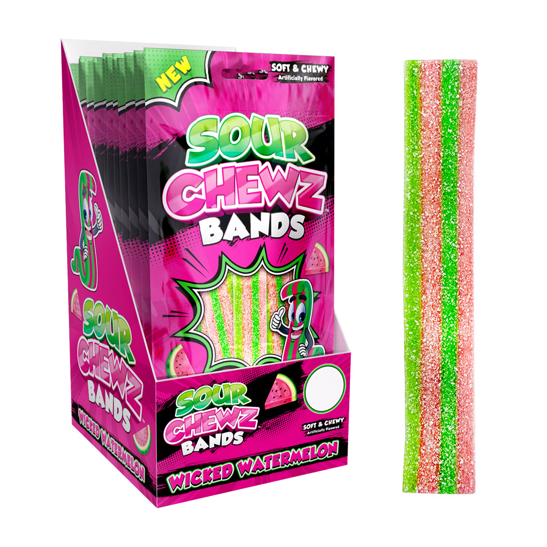 Sour Chewz Bands Wicked Watermelon - Fun Factory